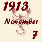 Skorpió, 1913. November 7