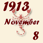 Skorpió, 1913. November 8