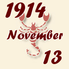 Skorpió, 1914. November 13
