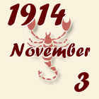 Skorpió, 1914. November 3