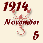 Skorpió, 1914. November 5