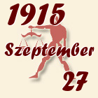 Mérleg, 1915. Szeptember 27