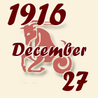Bak, 1916. December 27