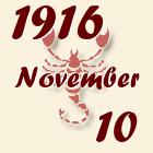 Skorpió, 1916. November 10