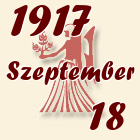 Szűz, 1917. Szeptember 18
