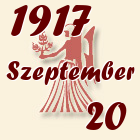 Szűz, 1917. Szeptember 20
