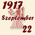 Szűz, 1917. Szeptember 22
