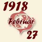 Halak, 1918. Február 27