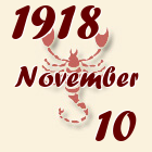Skorpió, 1918. November 10