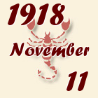 Skorpió, 1918. November 11
