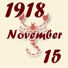 Skorpió, 1918. November 15