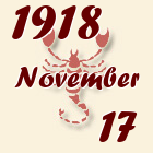 Skorpió, 1918. November 17