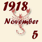 Skorpió, 1918. November 5