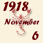 Skorpió, 1918. November 6