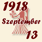 Szűz, 1918. Szeptember 13