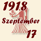 Szűz, 1918. Szeptember 17