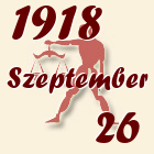 Mérleg, 1918. Szeptember 26