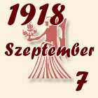 Szűz, 1918. Szeptember 7