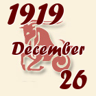 Bak, 1919. December 26