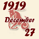 Bak, 1919. December 27