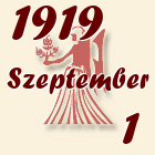 Szűz, 1919. Szeptember 1