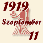 Szűz, 1919. Szeptember 11