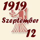 Szűz, 1919. Szeptember 12
