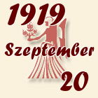 Szűz, 1919. Szeptember 20