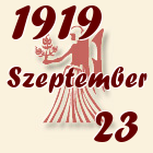 Szűz, 1919. Szeptember 23