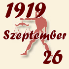 Mérleg, 1919. Szeptember 26