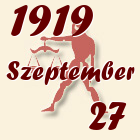 Mérleg, 1919. Szeptember 27
