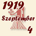 Szűz, 1919. Szeptember 4