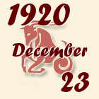 Bak, 1920. December 23