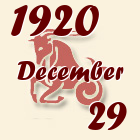 Bak, 1920. December 29