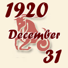 Bak, 1920. December 31
