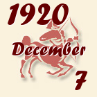 Nyilas, 1920. December 7