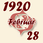Halak, 1920. Február 28
