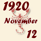 Skorpió, 1920. November 12