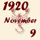 Skorpió, 1920. November 9