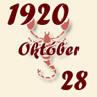 Skorpió, 1920. Október 28