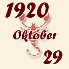 Skorpió, 1920. Október 29