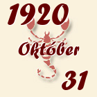 Skorpió, 1920. Október 31