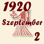 Szűz, 1920. Szeptember 2