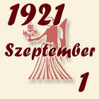 Szűz, 1921. Szeptember 1