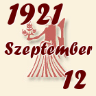 Szűz, 1921. Szeptember 12