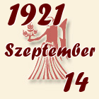 Szűz, 1921. Szeptember 14