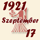 Szűz, 1921. Szeptember 17