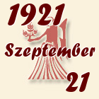 Szűz, 1921. Szeptember 21