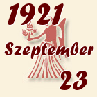 Szűz, 1921. Szeptember 23