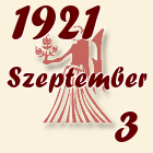Szűz, 1921. Szeptember 3